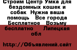 Строим Центр Умка для бездомных кошек и собак! Нужна ваша помощь - Все города Бесплатное » Возьму бесплатно   . Липецкая обл.